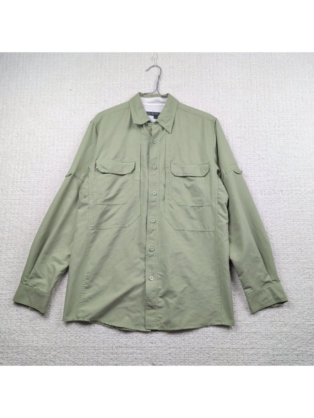 Royal Robbin’s Shirt Men’s S Fishing Performance Vented Long Sleeve Olive Green